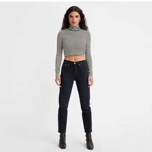 LEVI’S Premium Wedgie Icon Fit Button Fly Black Jeans